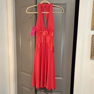 Morgan & Co. Coral Halter Dress